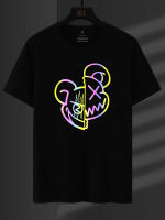Camiseta De Verano Para Hombre Con Reflejos Coloridos Cuello Redondo Suéter Corto Retro Trendy Transpirable Y Cómoda - details 1