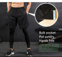 Pantalones De Compresión Para Hombre Tights Leggings Para Correr Gimnasio Deportes Fitness Secado Rápido Pantalones De Ejercicio Color Negro Ropa Deportiva - details 3