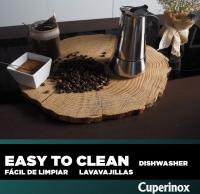 CUPERINOX - Cafetera Italiana inducción Fabricado en España | 2 ,4, 6, 10 ,12 Tazas | cafetera Express para Placas y vitroceramicas inducción | Acero Inoxidable | Apto lavavajillas (no Incluye Molinillo café) Cafetera Italiana Acero Inoxidable - details 3