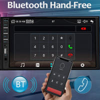 Estéreo De Coche 7 Pulgadas 2 Din Con Pantalla Táctil HD Reproductor De Vídeo CarPlay Android Auto Cámara Trasera Link Espejo USB/TF/BT Para In-Dash - details 3