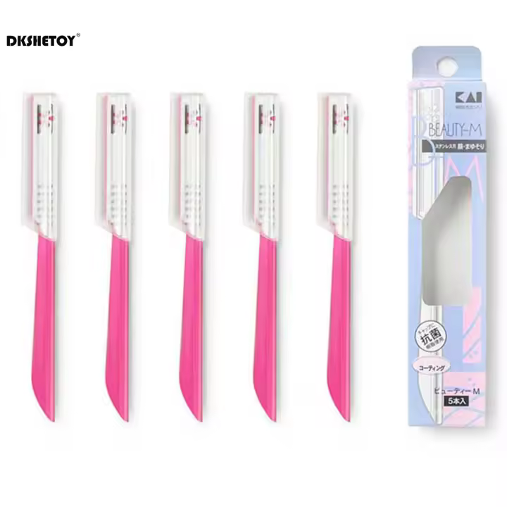 Kit De 5 Piezas De Afeitadora Para Cejas Cortadora De Pelo Facial Epilador De Cejas Herramientas De Maquillaje ABS Acero Inoxidable - 1