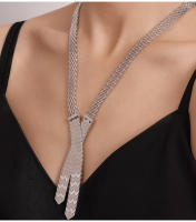 Estilo corbata Cadena collar Largo para las mujeres de Maple inoxidable Bully joyería de lujo Fiesta de cumpleaños de regalo - details 10