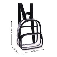Mochila Transparente De PVC Impermeable Para Mujer Y Hombre Mochila De Viaje Casual Para Estudiantes Exterior Con Cierre De Cremallera - details 1