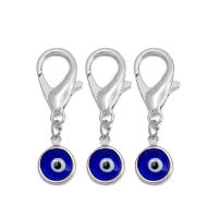 Lucky Eye Set De 3 Llaveros Con Piedras De Ojo Turco Y Mano De Fatima Llavero De Aleación De Metal Para Coche Y Bolso - details 23