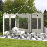 Outsunny Paredes Laterales para Carpa de 2 Paneles 295x195 cm Paredes Laterales de Repuesto de Tela Oxford con 2 Ventanas para Carpas de 6x3 m 3x3 m - details 1
