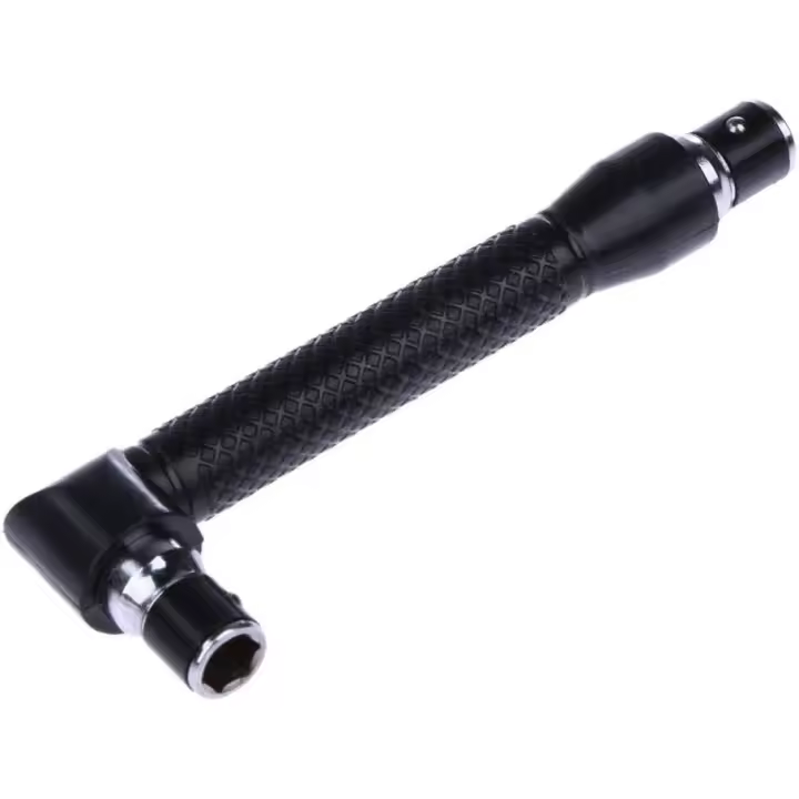 1 pieza Destornillador de extensión en forma de L de doble cabezal, mango hexagonal de 1/4", adaptador de destornillador en ángulo recto de 90 grados, 1 pieza Skillful - 1