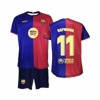 FC Barcelona Primera Equipación Niños Temporada 24/25 Conjunto - Réplica con Licencia Oficial - Camisa, pantalón, Unisex niños, Raphinha - details 1