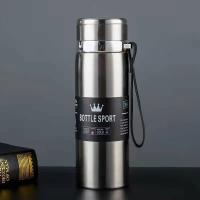 Botella Térmica De Agua 1000ml Termo Acero Inoxidable Doble Capa Para Café Y Té Aislado Leve Y Resistente Al Desbordamiento Para El Escritorio - details 4