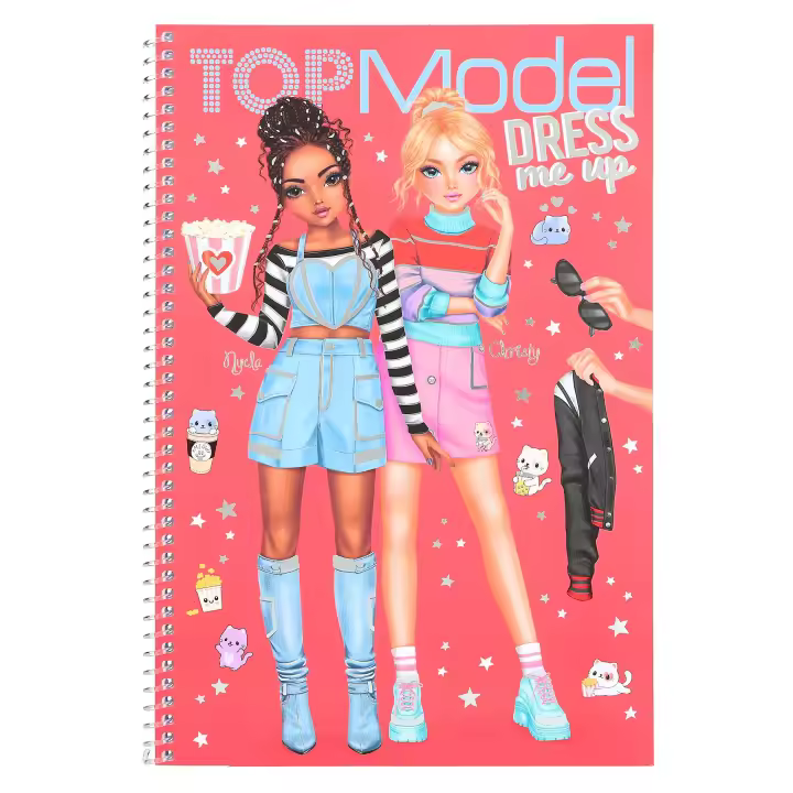 TOPMODEL CUADERNO MODA ROSA PEGATINAS DRESS ME UP GRANDE CUTIE STAR - 1