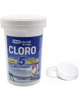 Cloro Compacto Piscina 5 Acciones y Pastillas de Cloro 5 Acciones de 200g Compactos (1kg) o Granulado- Bote de 1Kg y 2 Kg - details 1