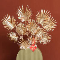 2/5Pcs Decoración De Flores Artificiales Doradas Para Decorar Habitaciones En Casa Año Nuevo Y Navidad Falsas Plantas Ornamento Para Fiesta De Año Nuevo 2023 - details 2