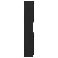Gabinete de baño de roble negro vidaXL - 32x34x188.5 cm - details 4