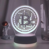 Lámpara De Noche LED De Acrílico Bitcoin Sensor Táctil Cambio De Color 7 Luces Decorativas Para Habitación Piloto Incluido - details 12