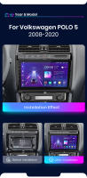 Junsun Radio Coche para VW Volkswagen POLO 5 sedan 2008 2009 2010 2011 2012 2013 2014 2015 2016 2017 2018 2019 2020 Inalámbrico CarPlay Android Auto  AI Voice 2 din Pantalla Coche Android Auto Multimedia Navegación GPS Auto radio - details 3