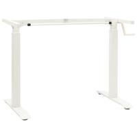 vidaXL Estructura de escritorio de altura ajustable manivela en color Negro/Blanco | estructura resistente ideal para salón dormitorio o estudio - details 1