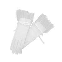Guantes De Boda Elegantes Para Novia Con Lazo Accesorios De Boda Para Damas Guantes De Noche Formales De Encaje Rayón Talla Única - details 30