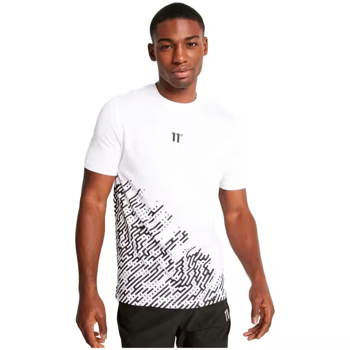 Camiseta de Manga Corta 11 Degrees Placement Circuit Print - para unisex en color blanco - 1