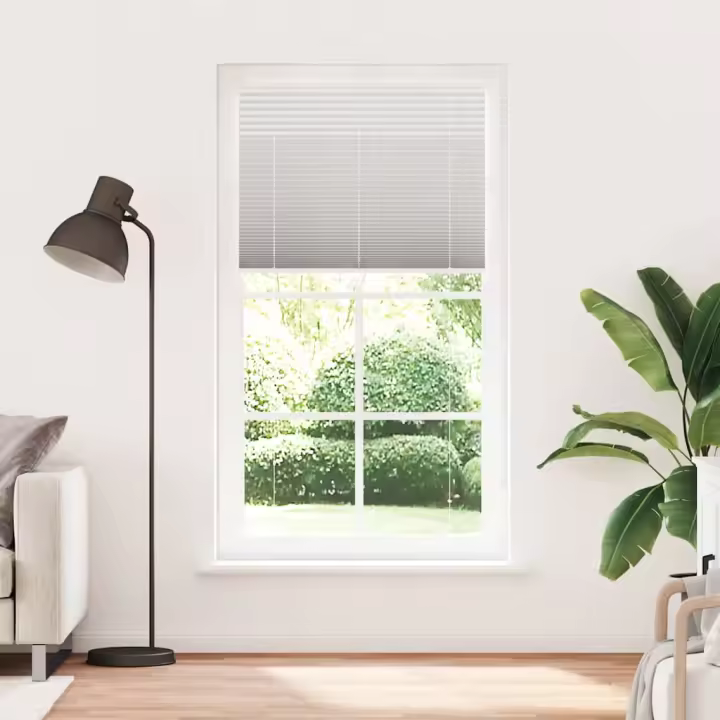 Estor Plisado gris claro 110x200 cm Tela Ancho 109,4 cm - 1