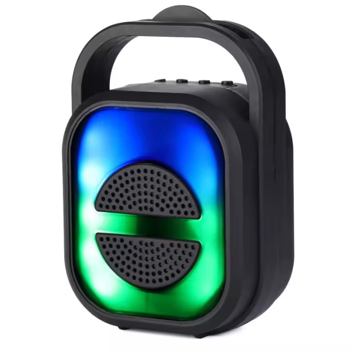 Altavoz Portátil Wireless 5W con Luces LED Sonido Potente y Ambiente Luminoso Explora un altavoz portátil de 5W con luces LED para disfrutar de sonido potente y una atmósfera luminosa. - 1