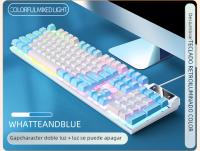 Teclado De Juego 104 Teclas Con Retroiluminación Colorida Teclado Cableado Sentido Mecánico Para Computadora Periféricos E-sports Para Desktop Laptop - details 4