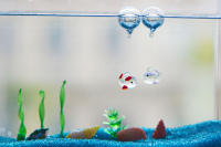 5PCS Decoración De Lagoonería Creativa Con Bola De Ballena Luminosa De Vidrio Para Acuario Decoración De Burbujas Para Micro Paisaje - details 1