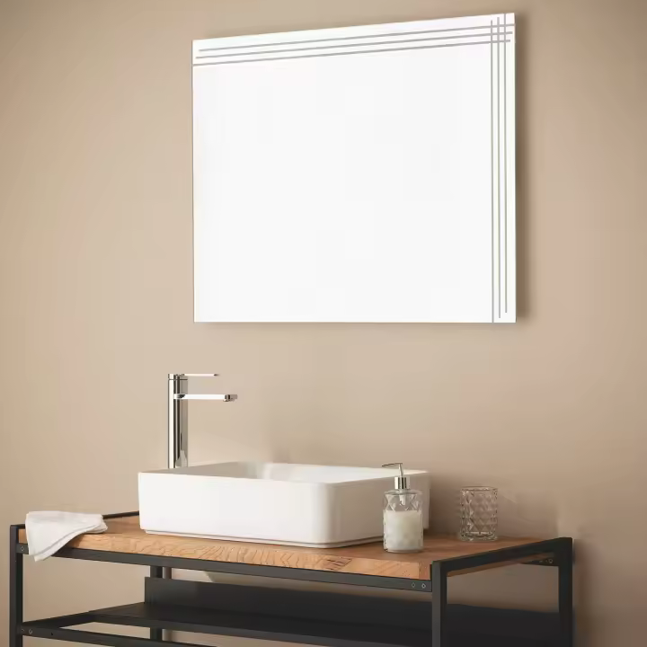 Ledkia Espejo Baño con Luz LED 60x80 cm Dinklage  6000K Blanco Frío - 1