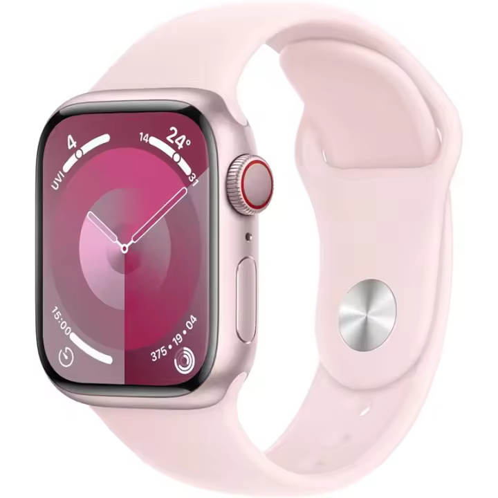 Apple Watch Series 9 Teléfono GPS 41 mm Ca Aluminio/Rosa Claro Cinturón Deportivo S/M - 1