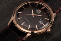 ​reloj automático hombre Orient Bambino TAC08001T 42MM 30m WR correa de cuero - details 3