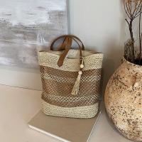 Bolso De Hombro De Paja Para Mujer De Verano De Alta Calidad Bolso De Viaje Hecho a Mano Gran Capacidad De Bolsas De Playa Estilo De Cesta Con Cierre De Cremallera - details 14