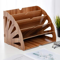 Organizador Vertical De Papel De Madera Multi-capa Soporte Para Archivos Horizontal Y Vertical Estantería De Almacenamiento De Documentos A4 Para Oficina Y Escuela - details 4