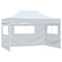 vidaXL Carpa plegable para celebraciones con 4 paredes blanco 3x4,5 m - details 1