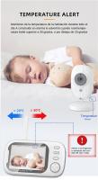 Monitor De Bebé Inalámbrico 3.5 Pulgadas Con Visión Nocturna Cámara De Seguridad Nanny Audio Bidireccional Monitorización De Temperatura Rechargeable 2000mAh - details 6