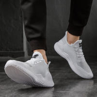 Zapatos De Moda Para Hombre Tenis Blancos Transpirables Talla Grande Verano 2022 Ligeros Zapatos Casuales De Exterior Para Adultos - details 16