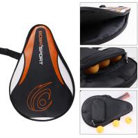 Bolsa De Raqueta De Tenis De Mesa 30x19cm En Tela De Oxford Negro/Azul Con Espuma Para Almacenamiento De Pala Y Bolas De Ping Pong - details 11