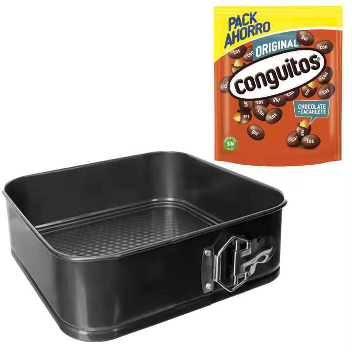 Pack repostería:CONGUITOS NEGRO DOYPACK 350G+Molde cuadrado extraíble - 1