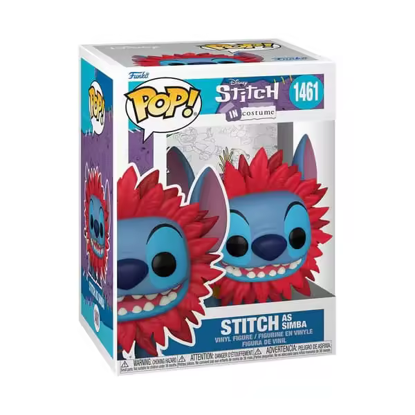 Funko Pop! 1461 Disney: Stitch Costume - Simba - Lilo and Stitch - Figura de Vinilo Coleccionable - Idea de Regalo- Mercancia Oficial - Juguetes para Niños y Adultos - Movies Fans - 1