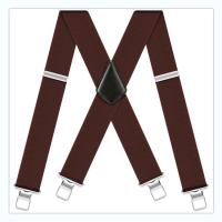 Suspenders Para Hombres Clásicos De Alta Resistencia 2 Pulgadas Anchos Clips Fuertes X-Back Ajustables Elasticos Para Trabajo - details 10