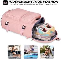 Bolsa de Fitness, Bolsa de Viaje Ligera y portátil para Entrenamiento Deportivo, Bolsa de Natacion para Yoga with separación en seco y Húmedo para Mujer, Mochipa para Hombres, Gris - details 0