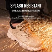 Zapatos De Seguridad Con Punta De Acero Para Hombres Antipinchazos Antideslizantes Botas De Trabajo Industriales Ligeros Y Transpirables - details 5