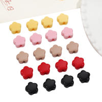Acerca De 20 Piezas De Abalorios De Acrílico Colores Sólidos Pequeños Con Flores Hechos a Mano Para DIY Joyería De Pareja Accesorios Material De Abalorios - details 6