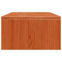 vidaXL Soporte de monitor madera maciza pino marrón cera 50x27x15 cm - details 4