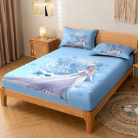 Sábana Ajustada Impresa Con Diseño De Elsa De Disney 100% Poliéster Con Acabado Fosforescente Sin Funda De Almohada Para Dormitorio - details 3