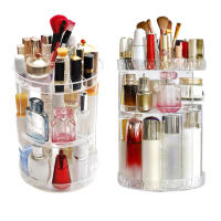 Organizador De Maquillaje 360 Grados Rotativo Transparente Y De Moda Almacenamiento Multifuncional De Cosméticos En Unidad De Plástico Tamaño 34x28x23.5cm - details 1