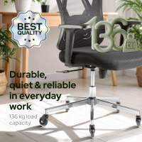 AREBOS Silla de oficina ergonómica, silla de escritorio con reposacabezas ajustable - details 25