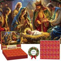 Rompecabezas De Navidad 1008 Piezas Calendario Advenimiento 2024 Regalo De Año Nuevo Juego De Rompecabezas Merry Christmas - details 0