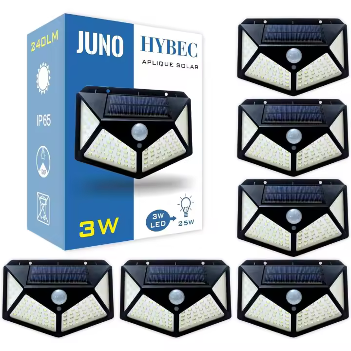 HYBEC - Focos LED Exterior Solares, Foco Solar Exterior, Foco Solar exterior Potente, Focos Solares, Solar Lights Outdoor, Luz Solar exterior con sensor de movimiento, Luces Solares Exterior - 1