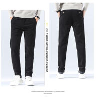 Pantalones De Corduroy Para Hombre Ajustados Y Elásticos Moda Casual Ropa De Otoño Y Primavera Pantalones De Trabajo Negocios - details 7