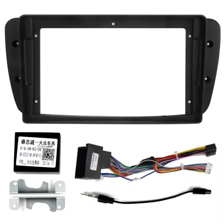 MEKEDE Fascia De Radio Para Coche Double Din 9 Pulgadas Para Seat Ibiza 6J 2009-2013 Con Adaptador De Cable De Alimentación - 1