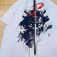 Camiseta Retro Para Hombres Con Estampado De Samurai 3D Manga Corta Verano Camisetas Casuales Top Oversize Para Hombres Nuevo 2024 - details 3