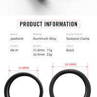 Jawbone Abrazadera De Sillín De Bicicleta De Aluminio CNC Accesorios De Ciclismo Para Postes De Sillín 25.4 27.2 30.9 31.6 Mm - details 1